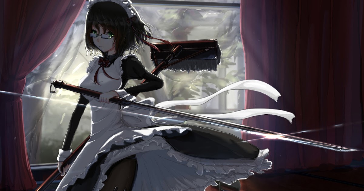 Anime girl with a katana